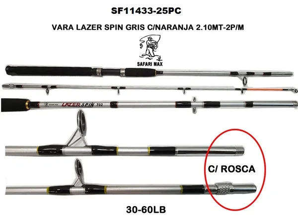 Caña Safari Max LAZER SPIN 30-60LBS