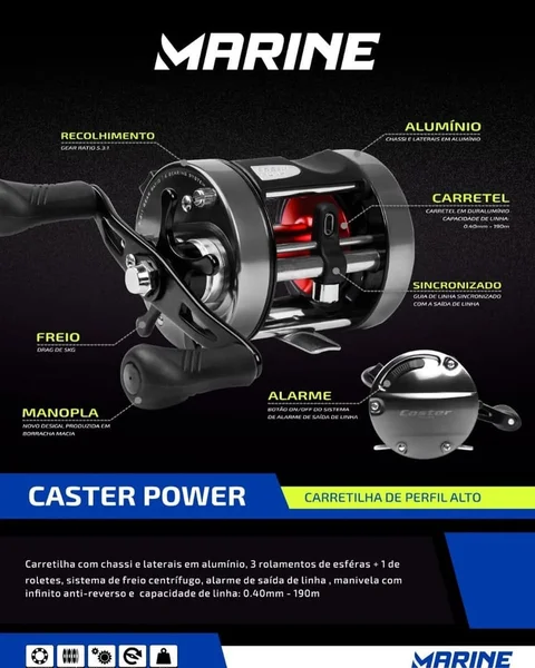 Reel Marine CASTER POWER 400 GRIS